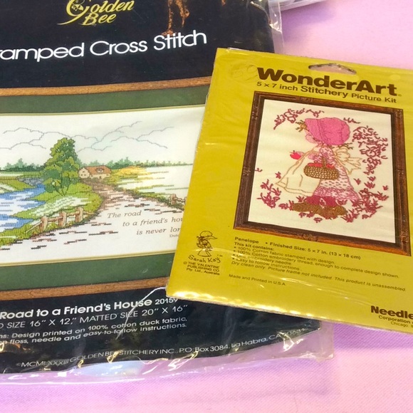 FINAL SALE PRICE 5 New Complete Cross Stitch Kits - Picture 1 of 8